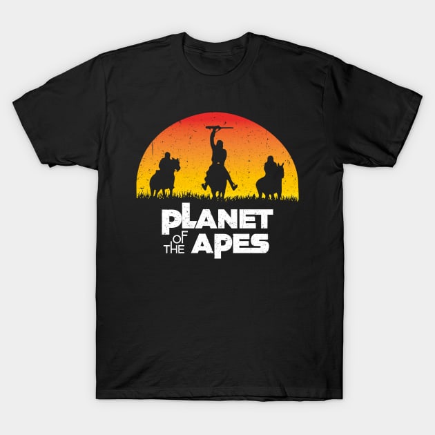 Planet Of The Apes Sunset T-Shirt by Alema Art